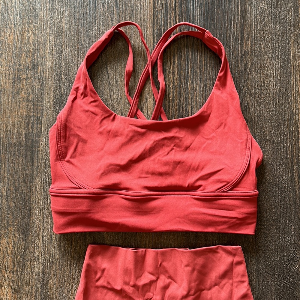 Third Love Red Orange Workout Set - Picture 2 of 3